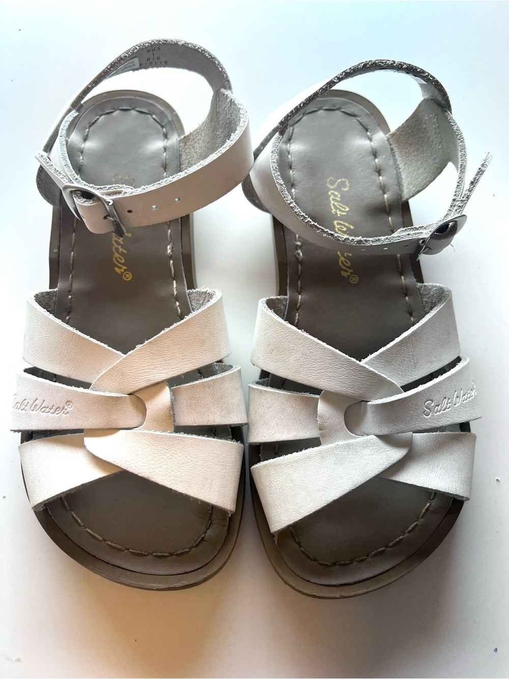 Salt Water Sandals - Big Girl 1 - white